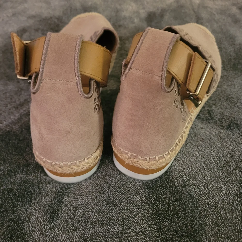 Tan Espadrille Sandals Size 10